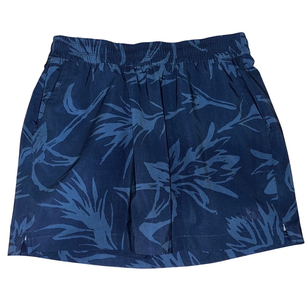 The North Face Womens Class V Skort Blue Botanical Leaf Print Active Hiking M